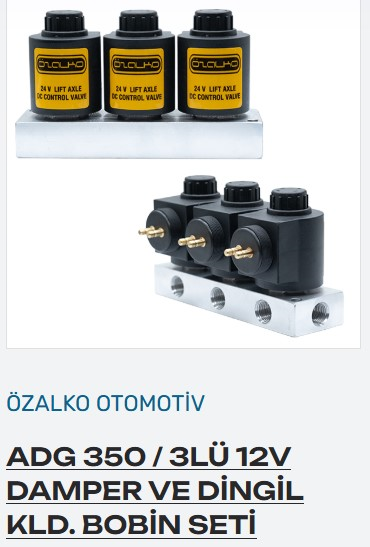 DAMPER BOBIN SETI uclu alım. 12 V 1/4  ADG 0350